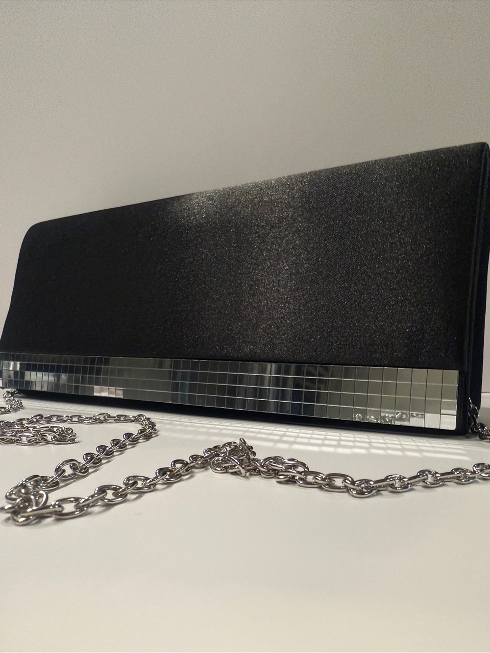 Charming Charlie RSVP Classic Black and Chain Strap Clutch - Women's Access
